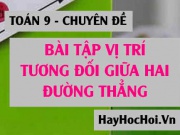 Bài tập về xét vị trí tương đối của 2 đường thẳng...